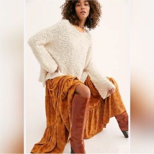 Free People Kerrigan Floral Orange Patterned Skirt